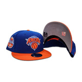 Royal Blue New York Knicks Orange Visor Gray Bottom 1946 Established Side Patch New Era 9Fifty Snapback