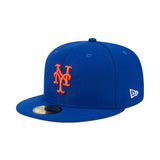 Royal Blue New York Mets Gray Bottom Compound Side Patch New Era 59Fifty Fitted