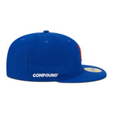 Royal Blue New York Mets Gray Bottom Compound Side Patch New Era 59Fifty Fitted