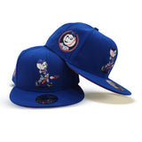 Royal Blue New York Mr. Mets swinging Bat Orange Bottom Mr. Mets Side Patch 9Fifty Snapback