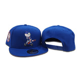 Royal Blue New York Mr. Mets swinging Bat Orange Bottom Mr. Mets Side Patch 9Fifty Snapback