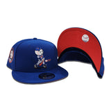 Royal Blue New York Mr. Mets swinging Bat Orange Bottom Mr. Mets Side Patch 9Fifty Snapback