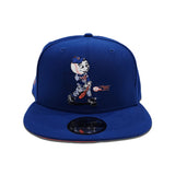 Royal Blue New York Mr. Mets swinging Bat Orange Bottom Mr. Mets Side Patch 9Fifty Snapback