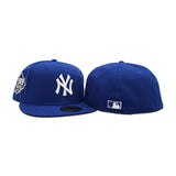 Royal Blue New York Yankees Gray Bottom 1999 World Series Side Patch New Era 59Fifty Fitted