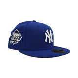 Royal Blue New York Yankees Gray Bottom 1999 World Series Side Patch New Era 59Fifty Fitted