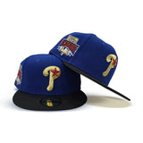 Royal Blue Philadelphia Phillies Black Visor Gray Bottom 1996 All Star Game Side Patch New Era 59Fifty Fitted