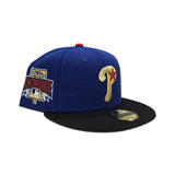 Royal Blue Philadelphia Phillies Black Visor Gray Bottom 1996 All Star Game Side Patch New Era 59Fifty Fitted