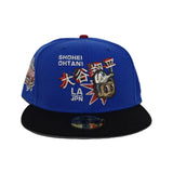 Royal Blue Los Angeles Dodgers Shohei Ohtani Black Visor Gray Bottom 40th Anniversary Side Patch New Era 59Fifty Fitted