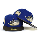 Royal Blue Tampa Bay Rays Black Visor Gray Bottom Tropicana Field Side Patch New Era 59Fifty Fitted