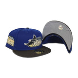 Royal Blue Tampa Bay Rays Black Visor Gray Bottom Tropicana Field Side Patch New Era 59Fifty Fitted