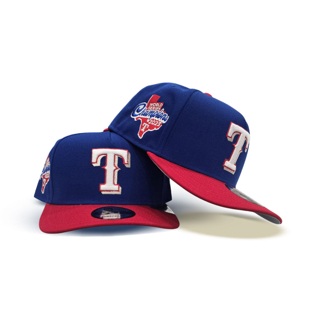 Royal Blue Texas Rangers Red Curved Brim Gray Bottom 2023 World