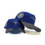Royal Blue Toronto Blue Jays Dark Gray Curved Brim Gray Bottom 30th Season Side Patch New Era A-Frame 9Forty Snapback