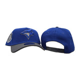 Royal Blue Toronto Blue Jays Dark Gray Curved Brim Gray Bottom 30th Season Side Patch New Era A-Frame 9Forty Snapback