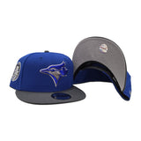 Royal Blue Toronto Blue Jays Dark Gray Visor Gray Bottom 30th Anniversary Side Patch New Era 9Fifty Snapback