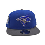 Royal Blue Toronto Blue Jays Dark Gray Visor Gray Bottom 30th Anniversary Side Patch New Era 9Fifty Snapback