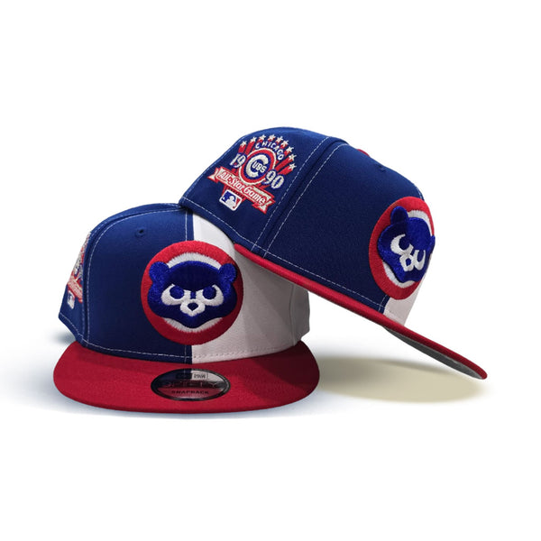 Royal Blue White Split Chicago Cubs Red Visor Gray Bottom 1990 All Sta ...