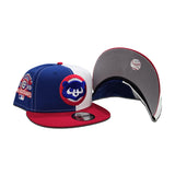 Royal Blue White Split Chicago Cubs Red Visor Gray Bottom 1990 All Star Game Side Patch New Era 9Fifty Snapback