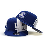 Royal Blue White Split Los Angeles Dodgers Palm Tree Gray Bottom 50th Anniversary New Era 9Fifty Snapback