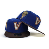 Royal Blue Arizona Diamondbacks Upside Down Logo Brown Visor Gray Bottom 1998 Inaugural Season Side Patch New Era 59Fifty Fitted