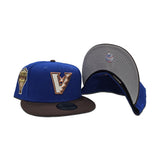 Royal Blue Arizona Diamondbacks Upside Down Logo Brown Visor Gray Bottom 1998 Inaugural Season Side Patch New Era 59Fifty Fitted