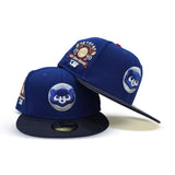 Royal Blue Chicago Cubs Navy Blue Visor Gray Bottom 1990 All Star Game Side Patch New Era 59Fifty Fitted