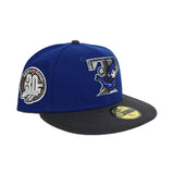 Royal Blue Toronto Blue Jays Dark Gray Visor Gray Bottom 30th Season Side Patch New Era 59Fifty Fitted