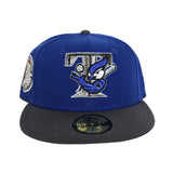 Royal Blue Toronto Blue Jays Dark Gray Visor Gray Bottom 30th Season Side Patch New Era 59Fifty Fitted