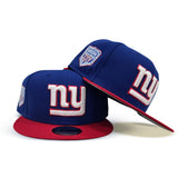 Royal New York Giants Red Visor Gray Bottom Super Bowl XXV Side Patch New Era 9Fifty Snapback