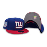 Royal New York Giants Red Visor Gray Bottom Super Bowl XXV Side Patch New Era 9Fifty Snapback