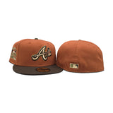 Rust Orange Atlanta Braves Brown Visor Gray Bottom 2000 All Star Game Side Patch New Era 59FIFTY Fitted