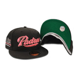 Black Script San Diego Padres Green Bottom Petco Park Side patch New Era 59Fifty Fitted