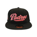 Black Script San Diego Padres Green Bottom Petco Park Side patch New Era 59Fifty Fitted