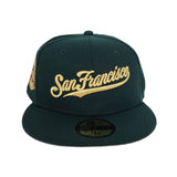 Dark Green Gold San Francisco Giants Gray Bottom Year 2000 Side Patch New Era 59Fifty Fitted