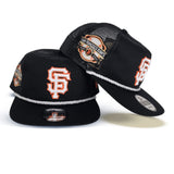 Black Trucker San Francisco Giants Green Bottom 2000 Inaugural Year Side Patch New Era Snapback