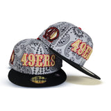 Gray Paisley San Francisco 49ers Black Visor Gray Bottom 40th Anniversary Side Patch New Era 59Fifty Fitted