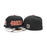 Black San Francisco 49ers Urban Camo Visor Gray Bottom XXIV Super Bowl Side Patch New Era 59Fifty Fitted