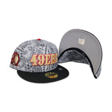 Gray Paisley San Francisco 49ers Black Visor Gray Bottom 40th Anniversary Side Patch New Era 59Fifty Fitted