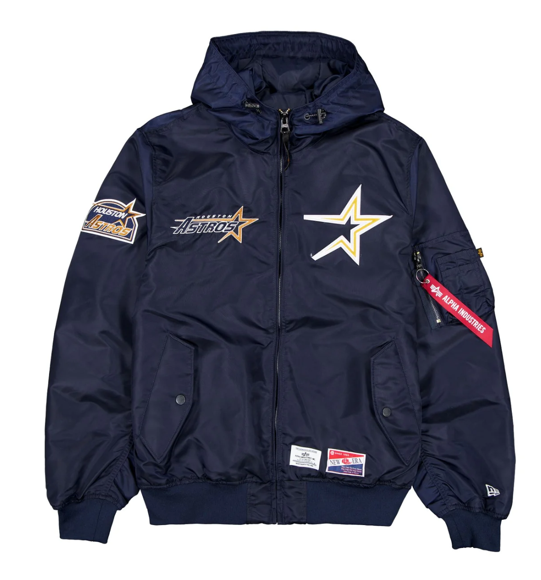 Navy Blue Cooperstown Houston Astros Alpha Industries X New Navy Blue Cooperstown Houston Astros Alpha Industries X New