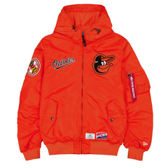 Orange Baltimore Orioles Alpha Industries X New Era L-2B Hooded