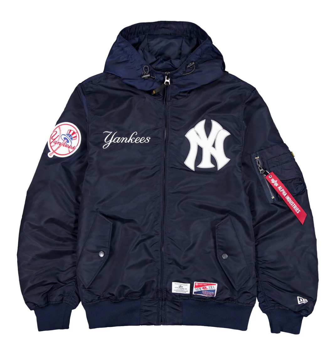 Navy Blue New York Yankees Alpha Industries X New Era L-2B Hooded Navy Blue New York Yankees Alpha Industries X New Era L-2B Hooded