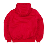 Red Philadelphia Phillies Alpha Industries X New Era L-2B Hooded Bomber Jacket