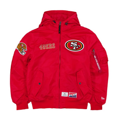 Red San Francisco 49ers Alpha Industries X New Era L-2B Hooded