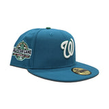 Teal Washington Nationals Gray Bottom 2018 All Star Game Side Patch New Era 59Fifty Fitted