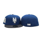 Seashore Blue New York Mets Dark Gray Visor Gray Bottom Shea Stadium 40th Anniversary Side Patch New Era 59Fifty Fitted
