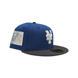 Seashore Blue New York Mets Dark Gray Visor Gray Bottom Shea Stadium 40th Anniversary Side Patch New Era 59Fifty Fitted