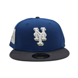 Seashore Blue New York Mets Dark Gray Visor Gray Bottom Shea Stadium 40th Anniversary Side Patch New Era 59Fifty Fitted