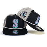 Black Seattle Mariners Stone Trucker Green Bottom 30th Anniversary Side Patch New Era Snapback