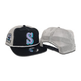 Black Seattle Mariners Stone Trucker Green Bottom 30th Anniversary Side Patch New Era Snapback