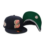 Navy Blue Seattle Mariners Green Bottom 2001 All Star Game Side Patch New Era 59Fifty Fitted