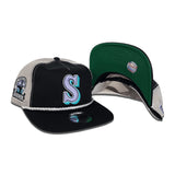 Black Seattle Mariners Stone Trucker Green Bottom 30th Anniversary Side Patch New Era Snapback